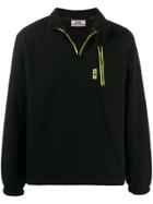 Gcds Logo Half-zip Sweatshirt - Black