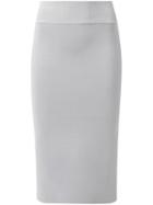 Scanlan Theodore Crepe Knit Slit Back Skirt, Women's, Size: Large, Nude/neutrals, Viscose
