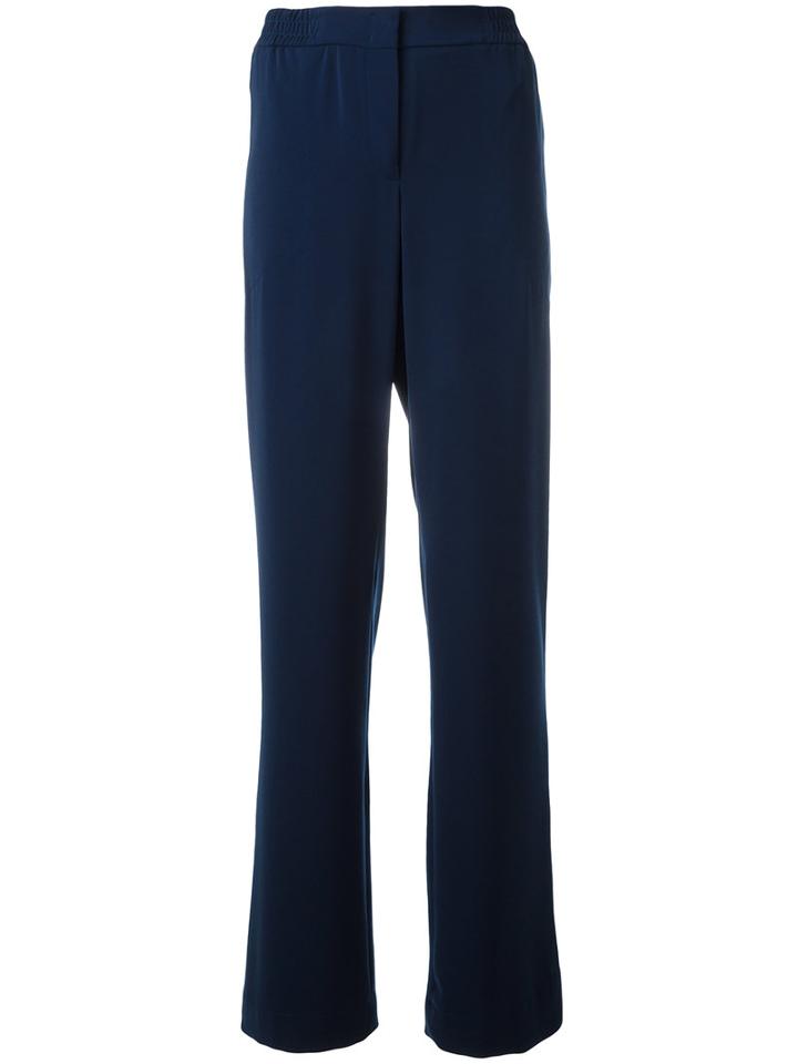Akris High-waisted Palazzo Pants, Women's, Size: 40, Blue, Polyamide/polyurethane/viscose