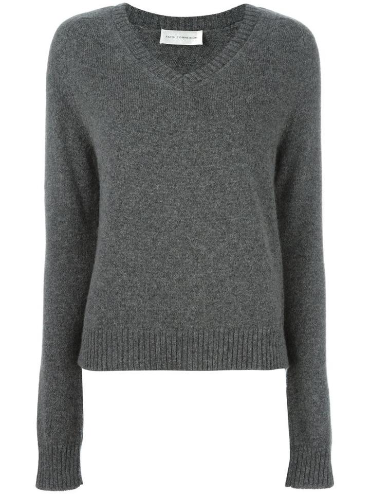 Faith Connexion V-neck Jumper, Women's, Size: Xs, Grey, Cashmere