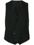 Lardini Double Breasted Waistcoat - Black