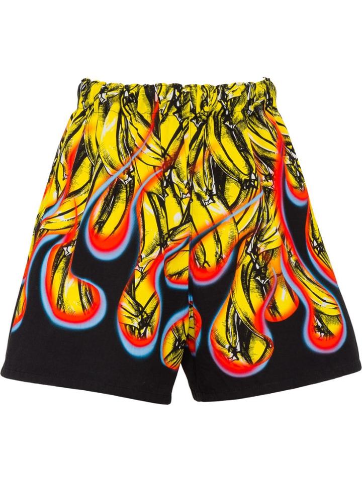 Prada Cotton Poplin Shorts - Yellow