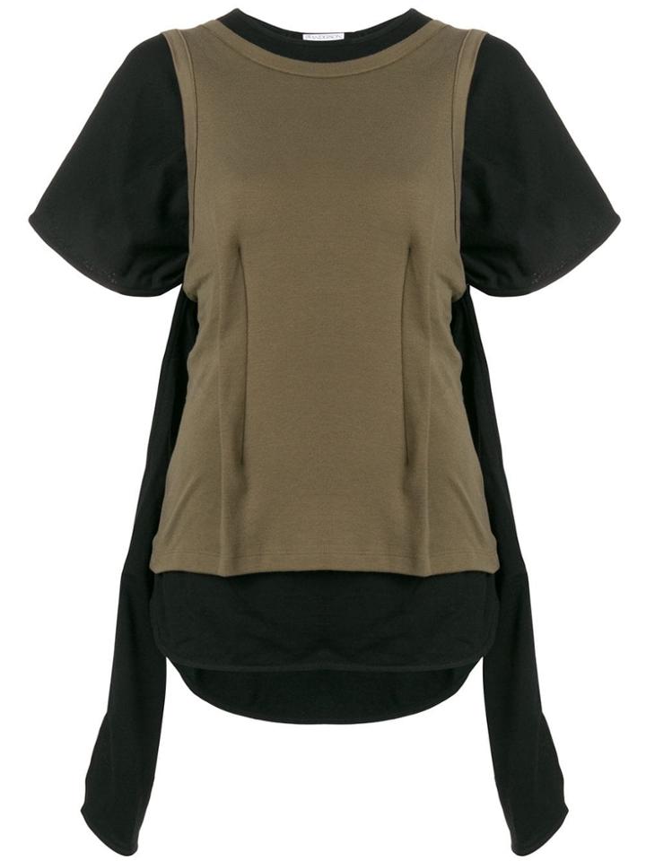Jw Anderson Layered Asymmetrical T-shirt - Green