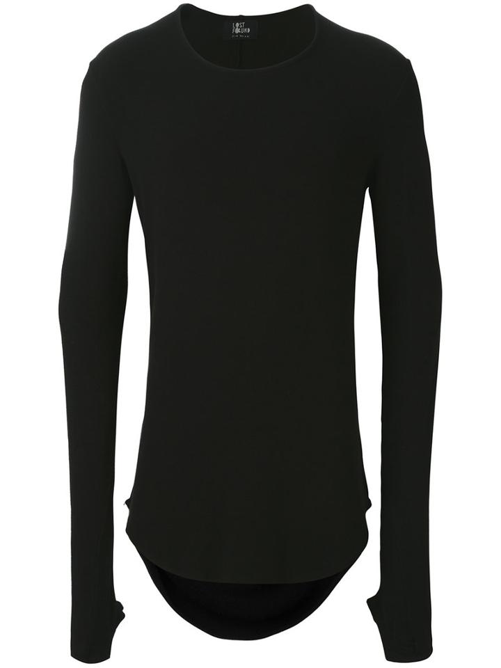 Lost & Found Ria Dunn Curved Hem Jumper, Men's, Size: Medium, Black, Modal/cashmere/spandex/elastane