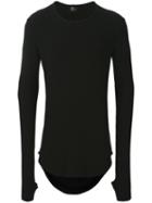 Lost & Found Ria Dunn Curved Hem Jumper, Men's, Size: Medium, Black, Modal/cashmere/spandex/elastane