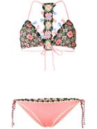 Anjuna Crochet Trimmed Bikini - Pink & Purple