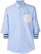 Dsquared2 Layered Chambray Button Down Shirt - Blue