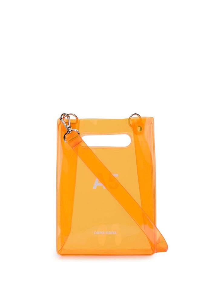 Nana-nana Transparent Shoulder Bag - Orange
