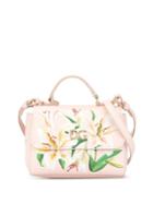 Dolce & Gabbana Kids Teen Lily Print Shoulder Bag - Pink