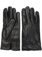 Emporio Armani Leather Gloves - Black