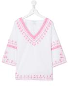 Elizabeth Hurley Beach Kids Embroidered Tunic, Girl's, Size: 7 Yrs, White