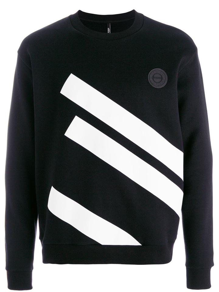 Versus - 3 Bars Sweatshirt - Men - Cotton - S, Black, Cotton