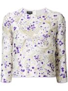 Giambattista Valli Floral Print Blouse, Women's, Size: 44, White, Polyester