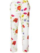 Blugirl Floral Print Cropped Trousers - White