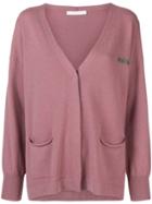 Fabiana Filippi Contrast-patch Cardigan - Pink & Purple