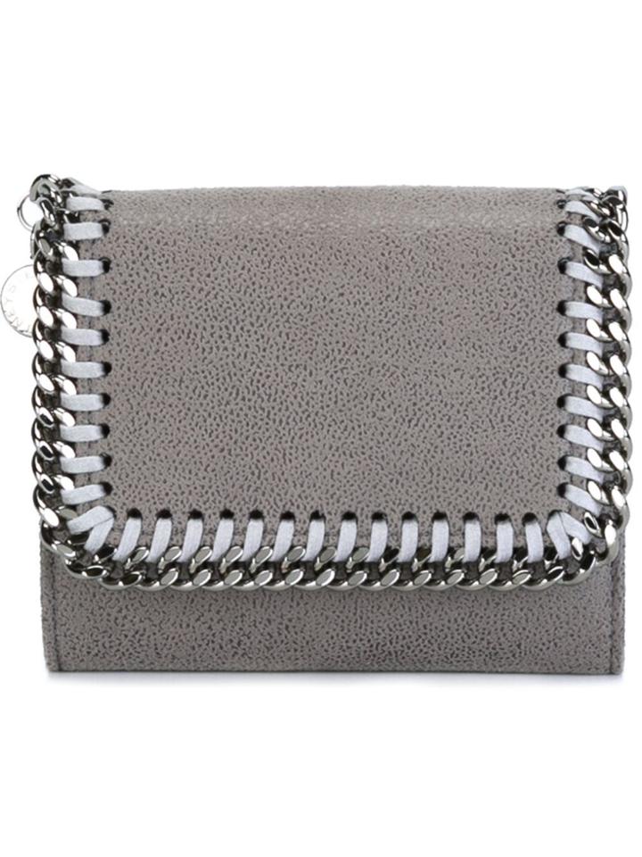 Stella Mccartney Mini 'falabella' Flap Wallet - Grey