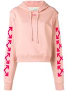 Off-white Hooded Sweatshirt - Pink