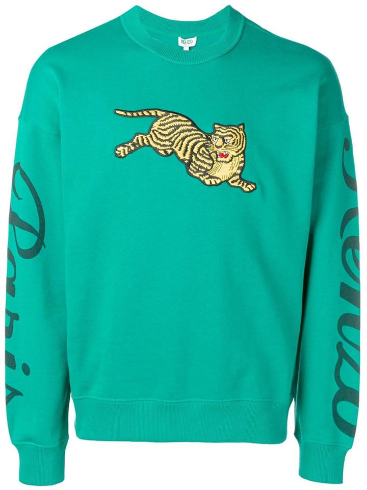 Kenzo Embroidered Tiger Sweatshirt - Green