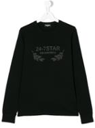 Dsquared2 Kids - 24-7 Star Print Sweatshirt - Kids - Cotton - 14 Yrs, Black
