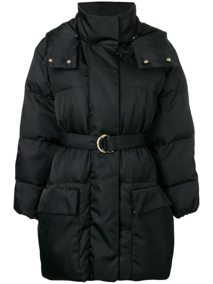 Stella Mccartney Belted Padded Coat - Black