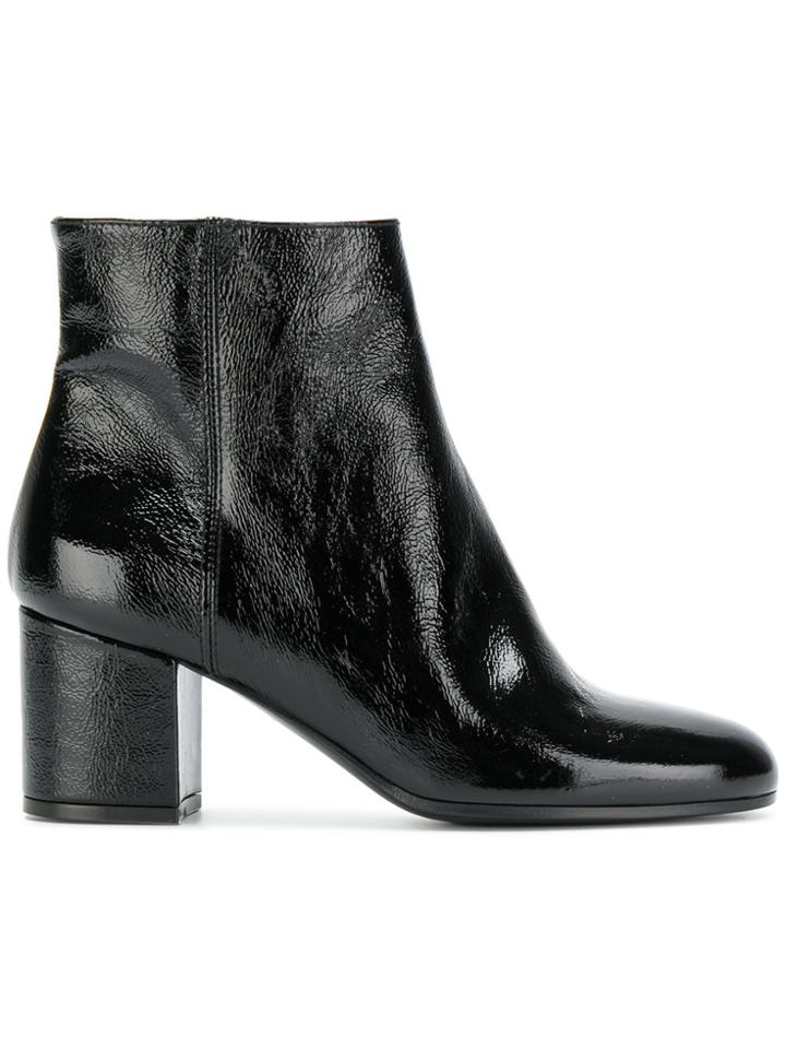 Via Roma 15 Block Heel Boots - Black