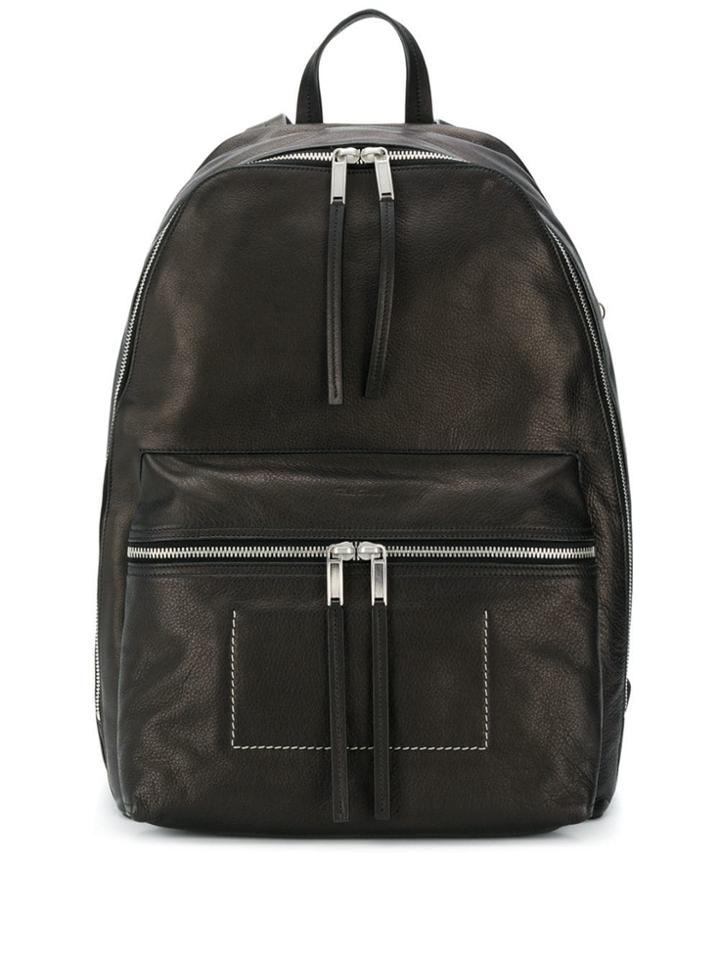 Rick Owens Two Way Zip Backpack - Brown