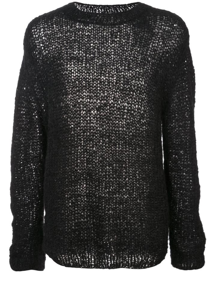 Ann Demeulemeester Loose Fit Knit Sweater - Black