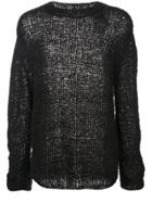 Ann Demeulemeester Loose Fit Knit Sweater - Black