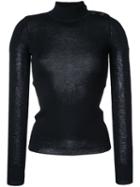 Isabel Marant Étoile - Fitted Poloneck Sweater - Women - Polyester/viscose - 38, Black, Polyester/viscose