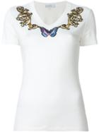 Versace Collection Butterfly Embroidered T-shirt