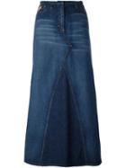 Walter Van Beirendonck Vintage Denim Maxi Skirt, Women's, Size: Medium, Blue