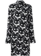 Nina Ricci 'cats' Print Dress, Women's, Size: 42, Grey, Silk
