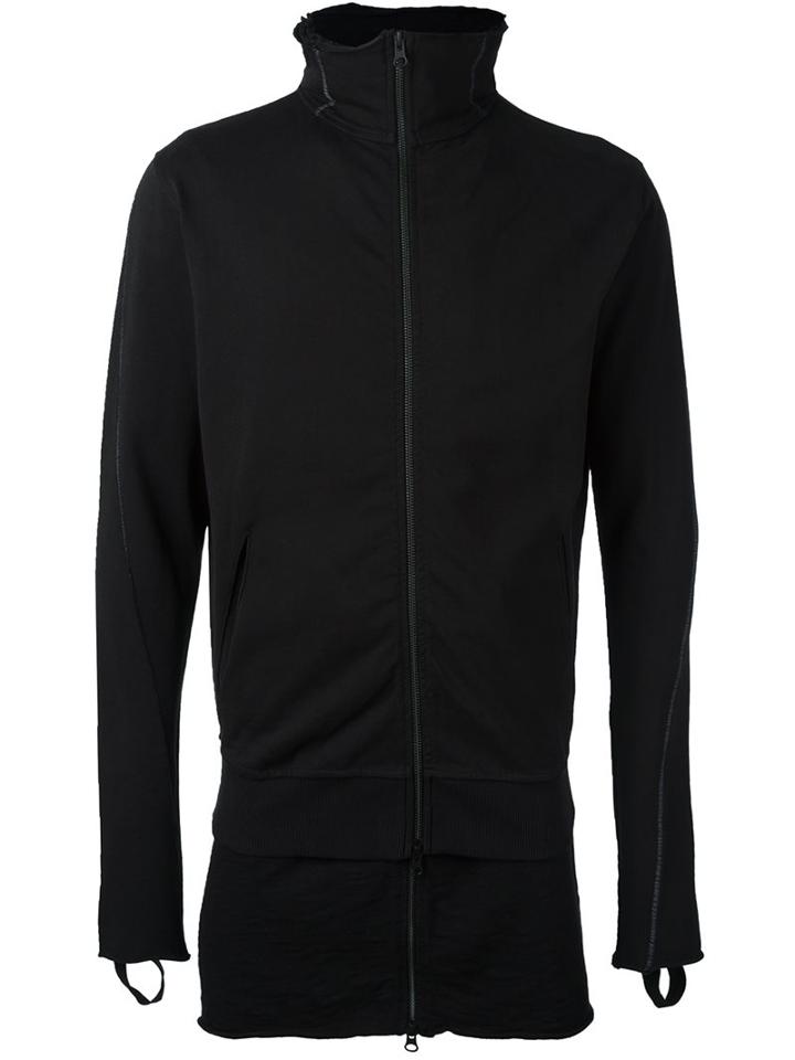 Thom Krom Layered Hem Zip Sweatshirt