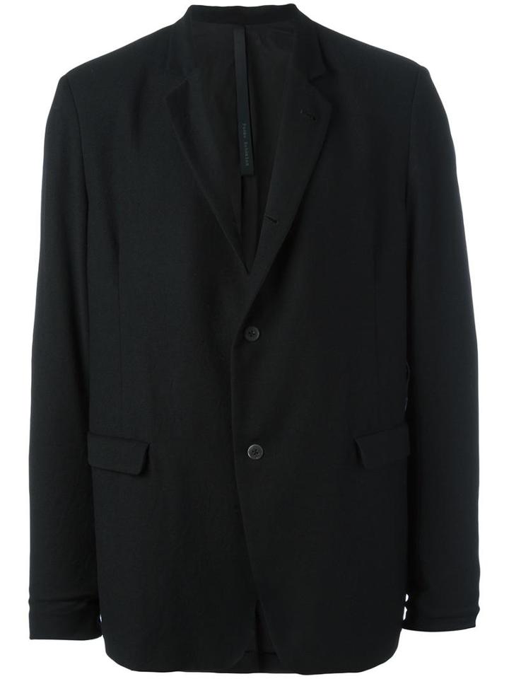 Poème Bohémien Two Button Blazer, Men's, Size: 52, Black, Cotton/wool