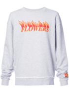 Heron Preston Flame Print Sweatshirt - Grey