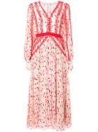 Self-portrait Crescent Printed Midi Dress - Neutrals