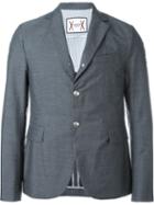 Moncler Gamme Bleu Arm Patch Blazer, Men's, Size: 1, Grey, Polyester/cotton/cupro