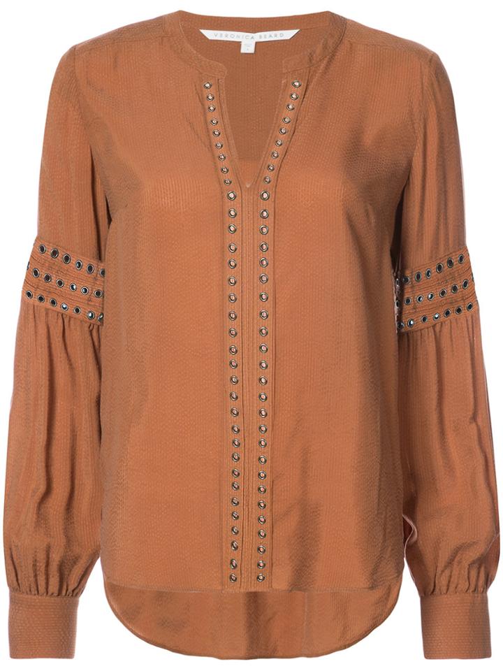 Veronica Beard Stud Embellished Blouse - Brown