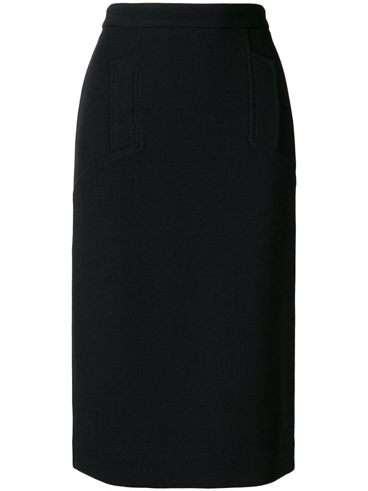 P.a.r.o.s.h. Straight-fit Midi Skirt - Black