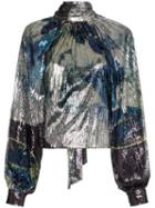 Ganni Sequin Embellished Blouse - 999 Multicoloured