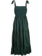Cynthia Rowley Hailey Smocked Polished Dress - Green