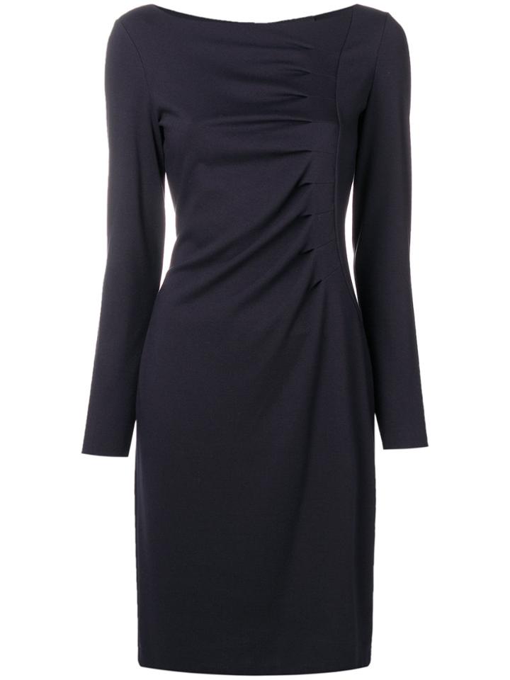 Giorgio Armani Draped Detail Dress - Blue