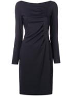 Giorgio Armani Draped Detail Dress - Blue