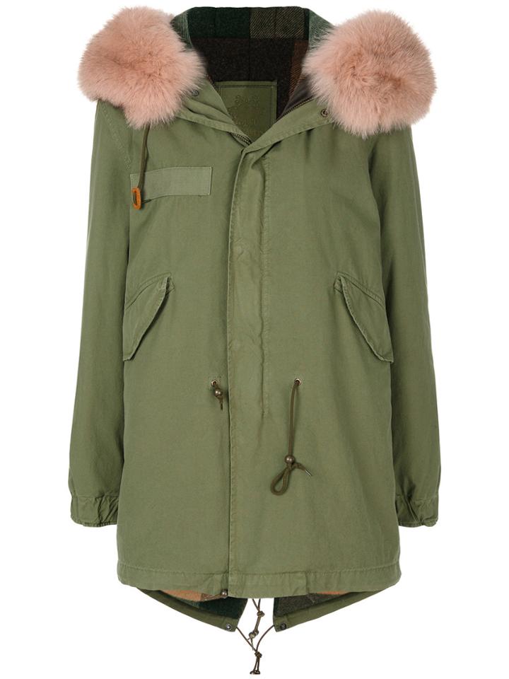 Mr & Mrs Italy Fur Trimmed Parka - Green