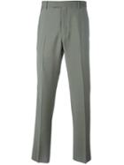 Valentino Straight-leg Trousers, Men's, Size: 50, Green, Cotton/mohair/virgin Wool