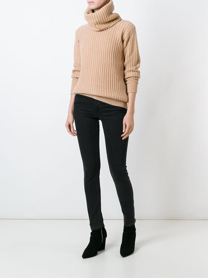 Antonia Zander High Neck Jumper, Women's, Size: Small, Nude/neutrals, Cashmere