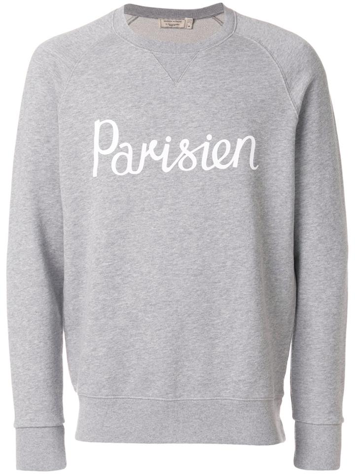 Maison Kitsuné Parisien Print Sweatshirt - Grey