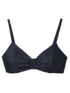 Malia Mills Creased Detailing Bikini Top, Women's, Size: 32a, Black, Nylon/spandex/elastane