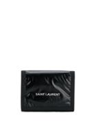 Saint Laurent Nuxx Nylon Tri-fold Wallet - Black