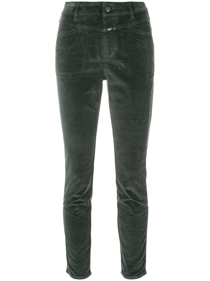 Closed Velvet Skinny Trousers - Green